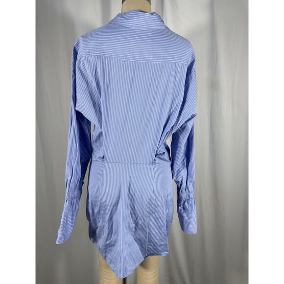 A.L.C. 'Monica' Blue Poplin Dress Size 6 - Picture 4 of 6